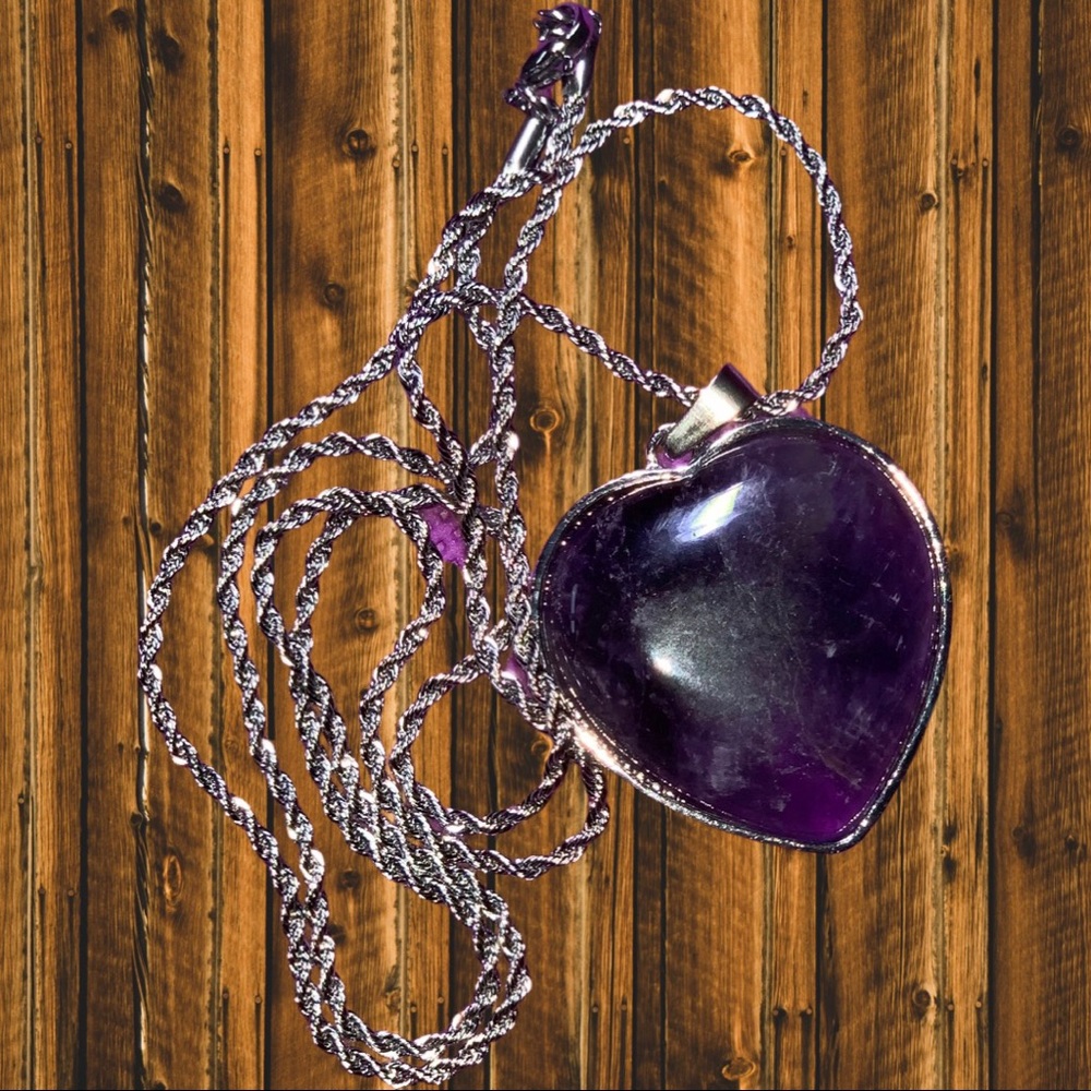 Long Chain Heart Pendant Necklace